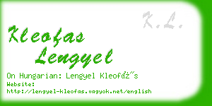 kleofas lengyel business card